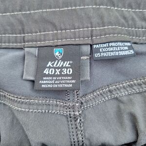 Kuhl Mens Pants Size 40X30 Gray Born in the Mountains  Pockets Logo Outdoors EUC
